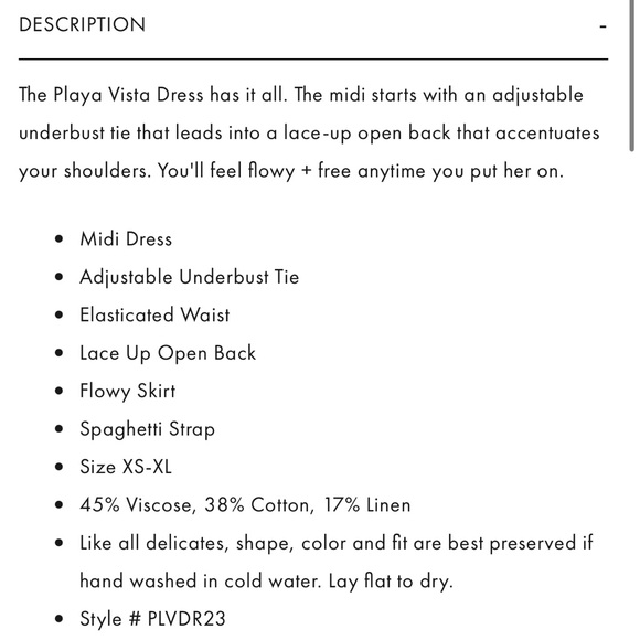 LSPACE ANTHROPOLOGIE NWT PLAYA VISTA DRESS - Picture 7 of 7